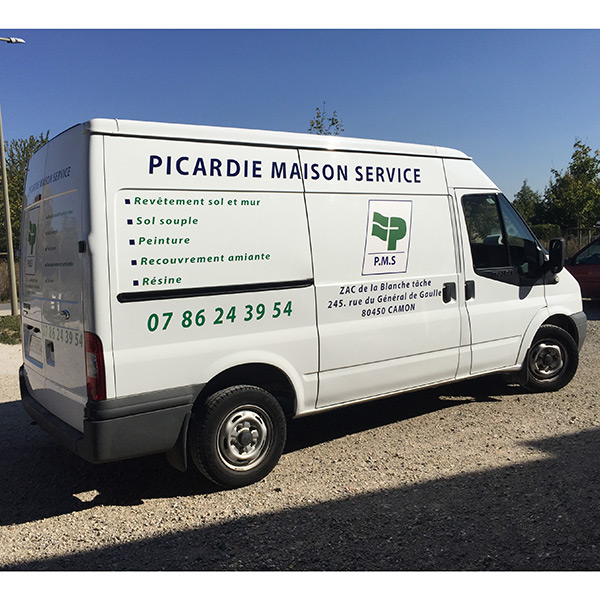flocage covering véhicule fourgon camionette Amiens