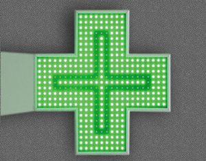 Croix signalisation pharmacie robuste Amiens
